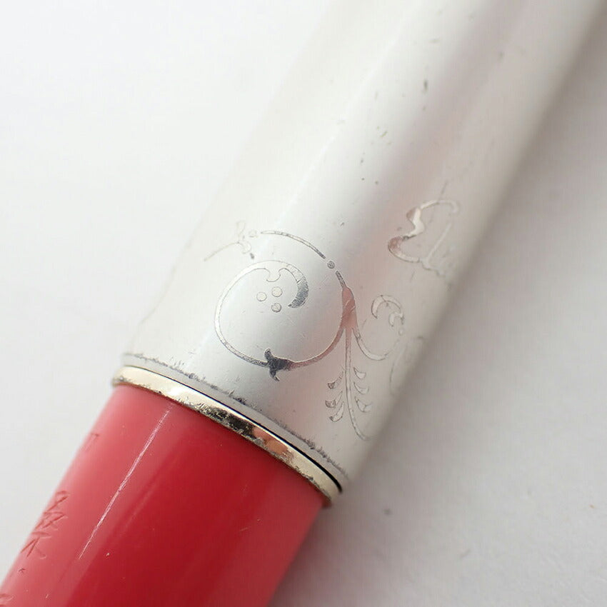 【中古】PILOT/パイロット 万年筆  ペン先18K　レッド×メタル/j272-1