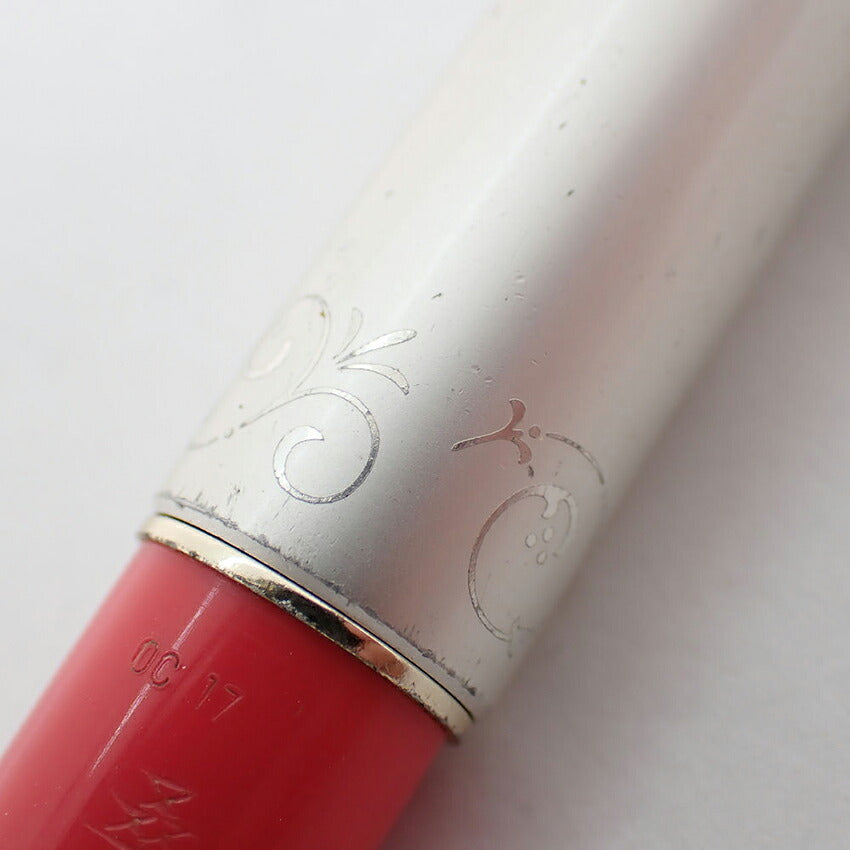 【中古】PILOT/パイロット 万年筆  ペン先18K　レッド×メタル/j272-1