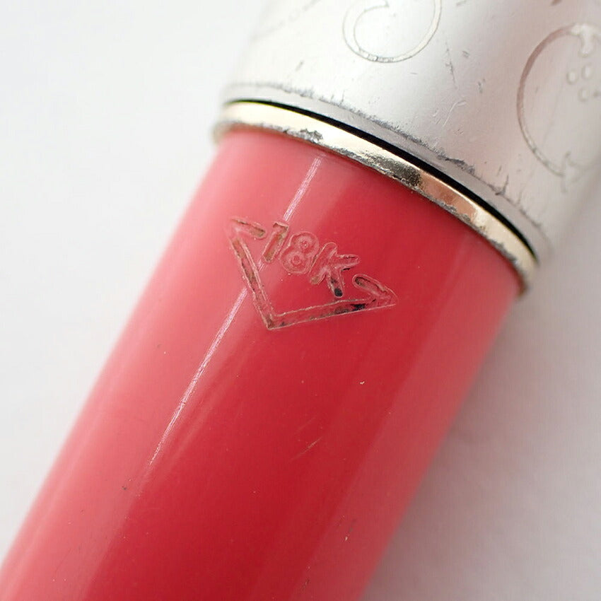 【中古】PILOT/パイロット 万年筆  ペン先18K　レッド×メタル/j272-1