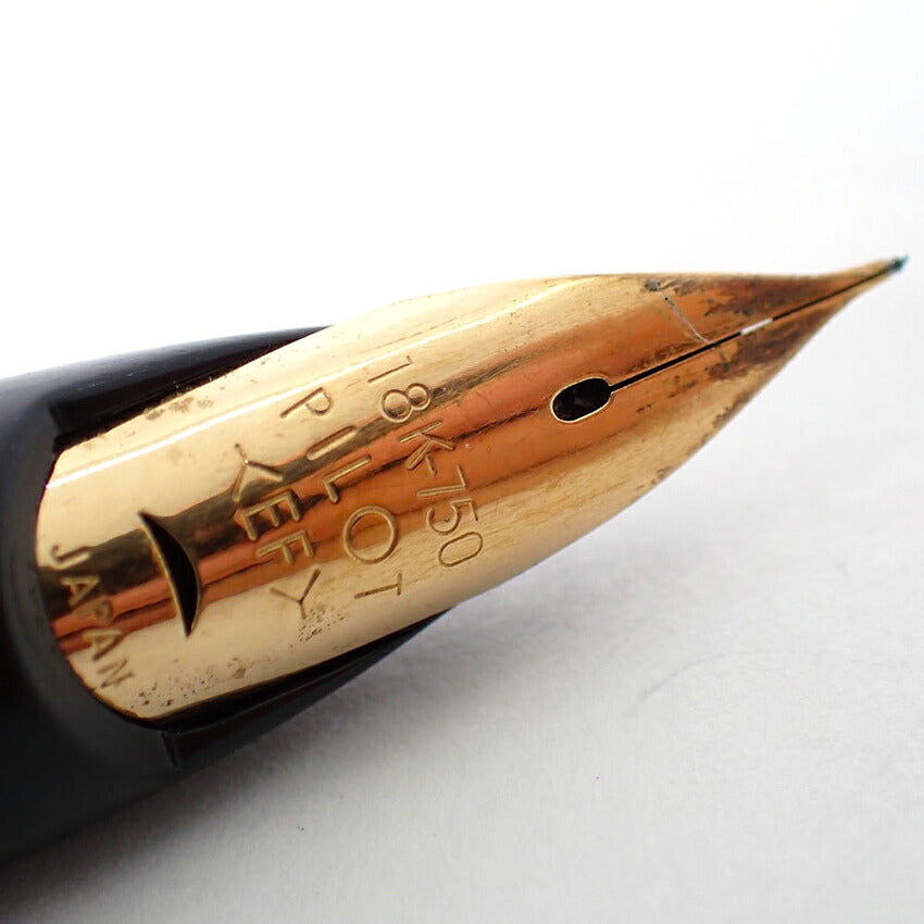 【中古】PILOT/パイロット 万年筆  ブラック×ゴールド ペン先18K /j272-4
