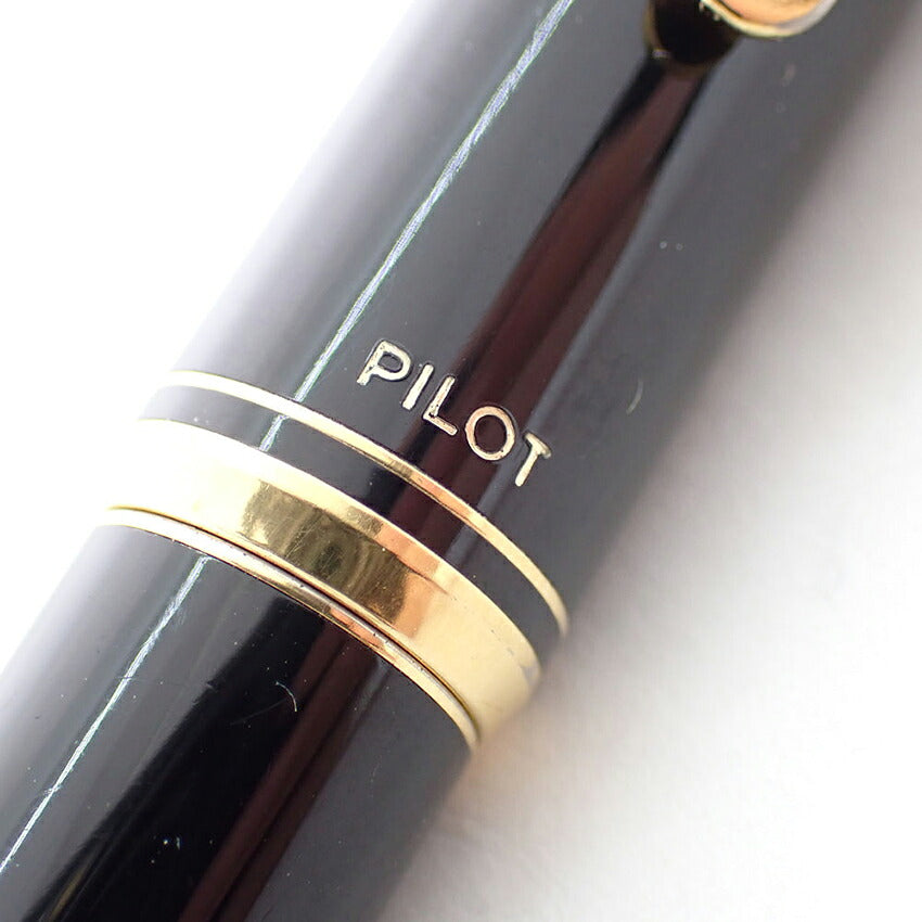 【中古】PILOT/パイロット 万年筆  ブラック×ゴールド ペン先14K /j272-7