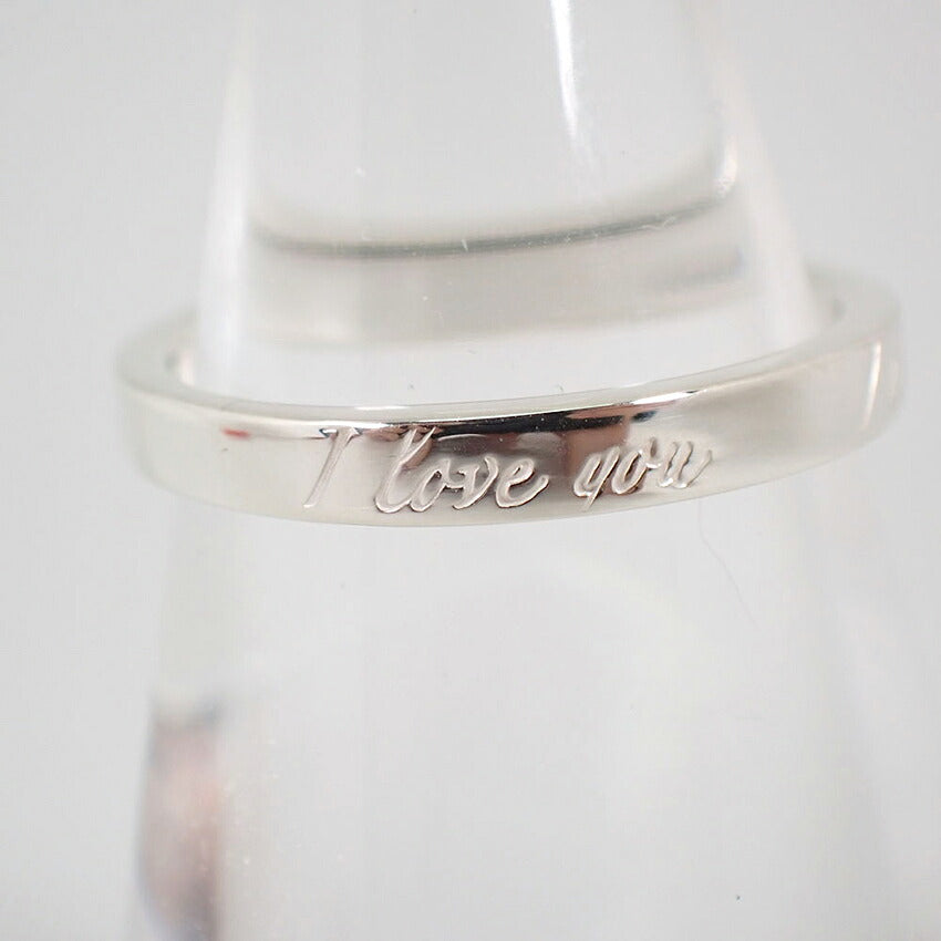 【中古】TIFFANY/ティファニー 925 ノーツ ナロー I love you リング /11号/j273-2