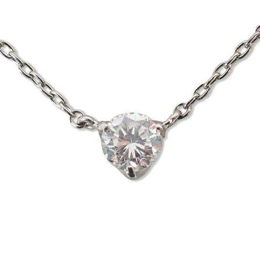 【中古】Pt900/Pt850 ダイヤモンド  0.225ｃｔ ペンダント/ネックレス/j273-3
