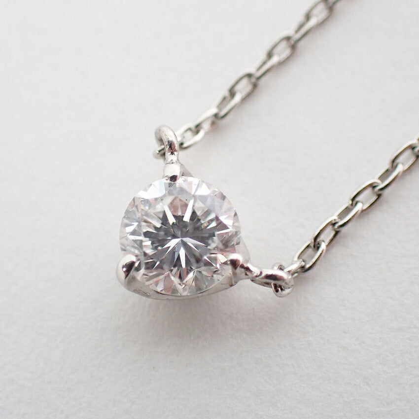 【中古】Pt900/Pt850 ダイヤモンド  0.225ｃｔ ペンダント/ネックレス/j273-3