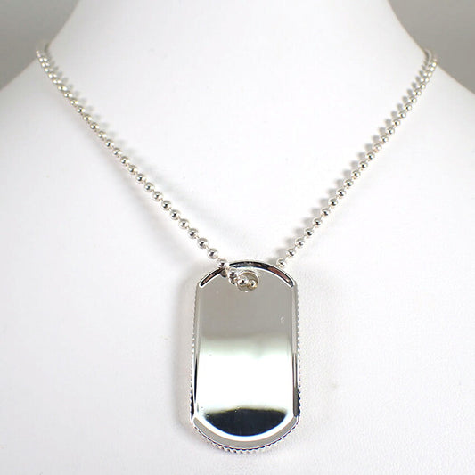 【中古】TIFFANY/ティファニー 925 ドッグタグ エッジ ペンダント/j273-9