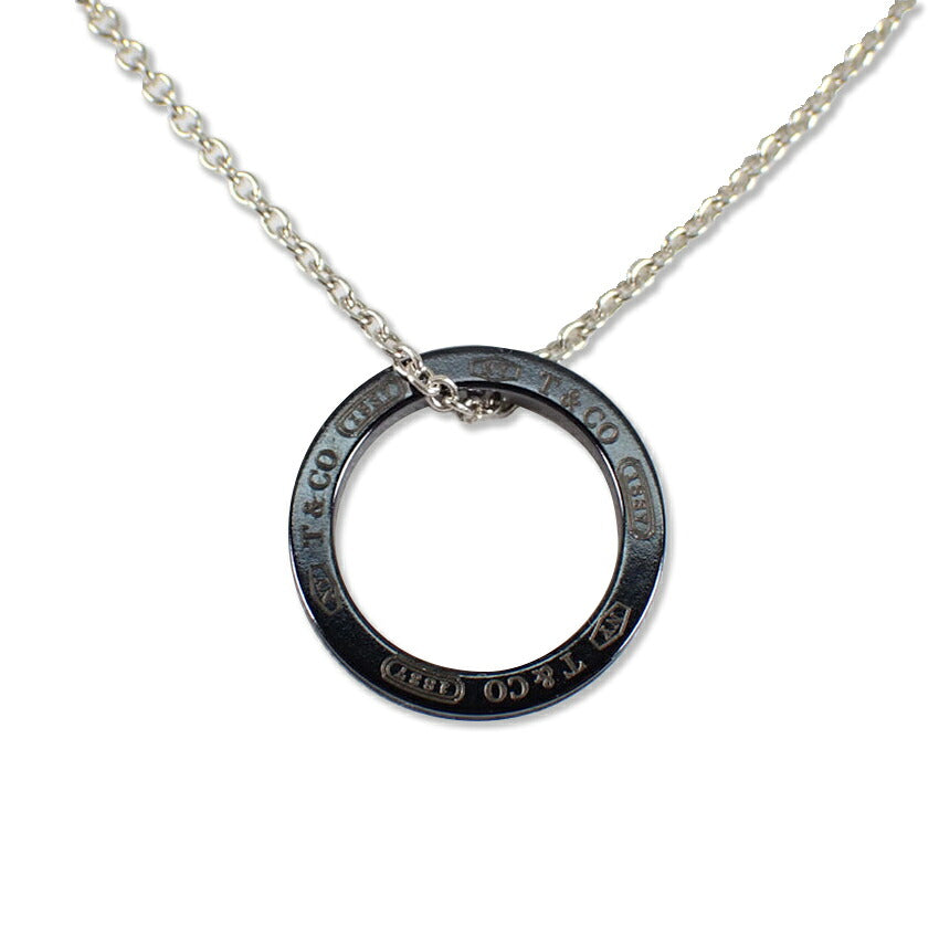 【中古】TIFFANY/ティファニー チタン/925 1837 サークル ネックレス/j274-2