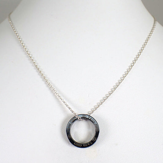 【中古】TIFFANY/ティファニー チタン/925 1837 サークル ネックレス/j274-2