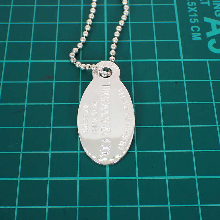 【中古】TIFFANY/ティファニー 925 リターントゥティファニー オーバルタグ ロング ペンダント/ネックレス/j275-10
