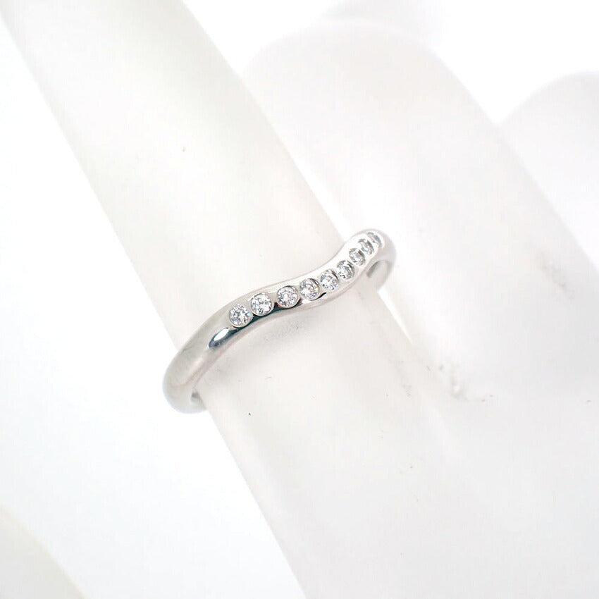 【中古】TIFFANY/ティファニー Pt950 PERETTI カーブドバンド ダイヤモンド リング /6.5号/j275-1
