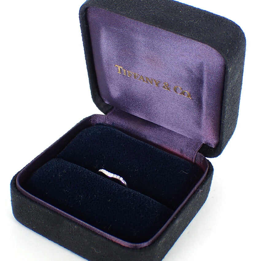 【中古】TIFFANY/ティファニー Pt950 PERETTI カーブドバンド ダイヤモンド リング /6.5号/j275-1