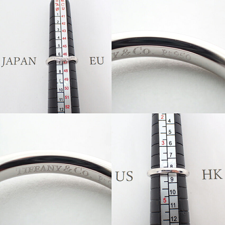 【中古】TIFFANY/ティファニー Pt950 PERETTI カーブドバンド ダイヤモンド リング /6.5号/j275-1