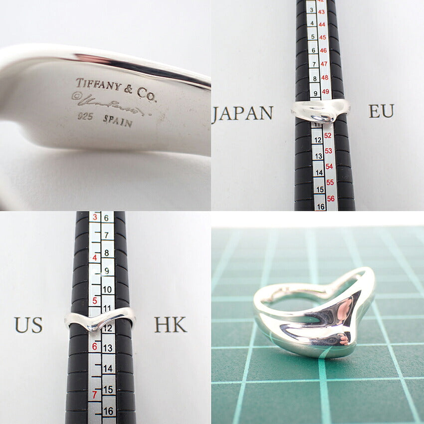 【中古】TIFFANY/ティファニー 925 カーブドウェーブ リング /10号/j276-10