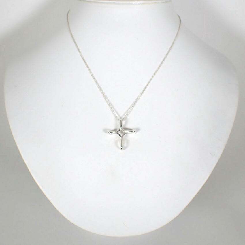【中古】TIFFANY/ティファニー 925 オープンクロス インフィニティ ペンダント/j276-2
