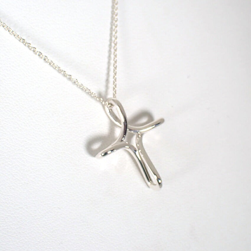 【中古】TIFFANY/ティファニー 925 オープンクロス インフィニティ ペンダント/j276-2