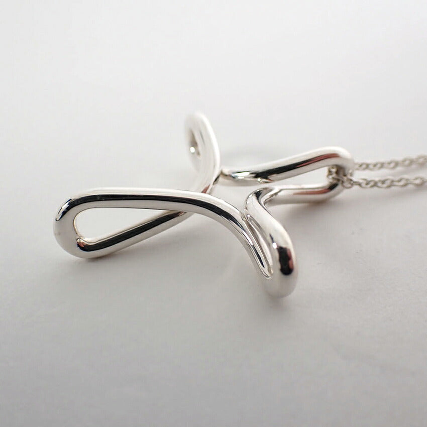 【中古】TIFFANY/ティファニー 925 オープンクロス インフィニティ ペンダント/j276-2