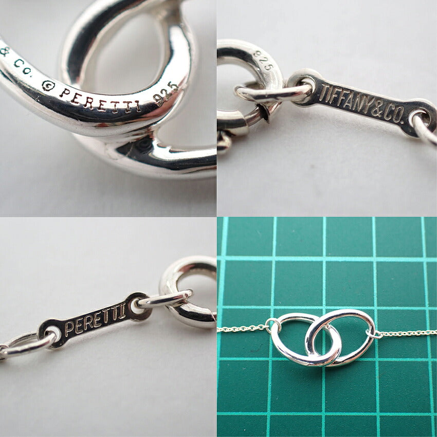 【中古】TIFFANY/ティファニー 925 ダブルループ ペンダント/ネックレス/j276-3