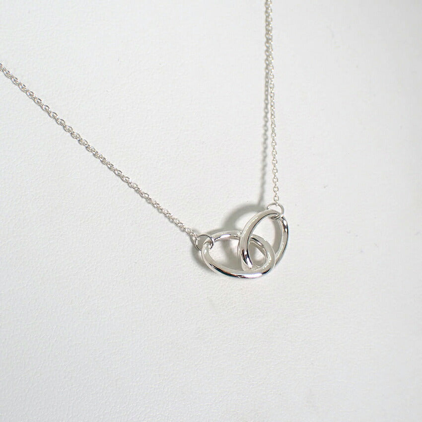 【中古】TIFFANY/ティファニー 925 ダブルループ ペンダント/ネックレス/j276-3