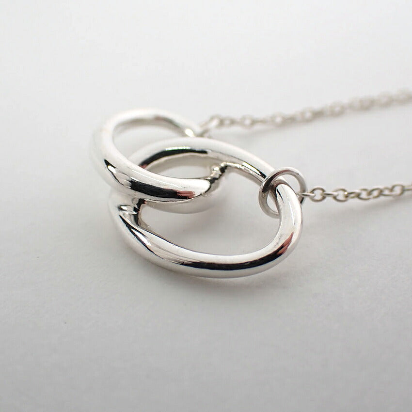 【中古】TIFFANY/ティファニー 925 ダブルループ ペンダント/ネックレス/j276-3