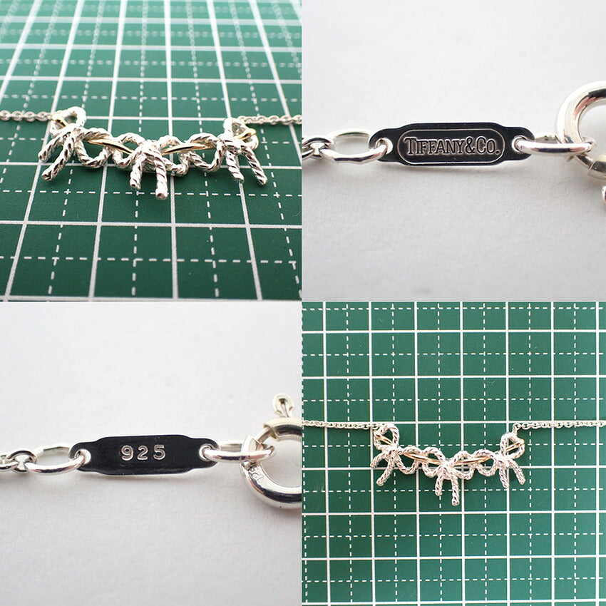 【中古】TIFFANY/ティファニー 925/750 トリプルリボン  ネックレス/j277-1