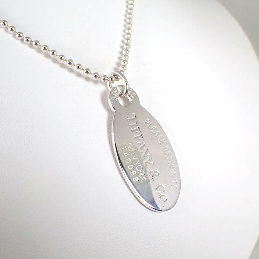 【中古】TIFFANY/ティファニー 925 リターントゥティファニー オーバルタグ ロング ペンダント/j277-3