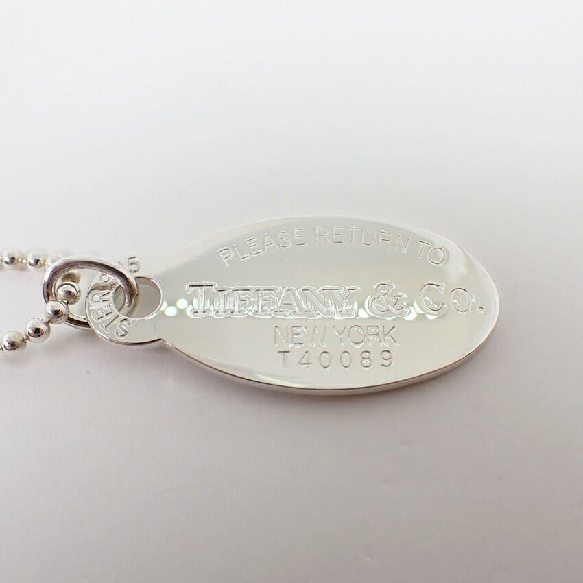 【中古】TIFFANY/ティファニー 925 リターントゥティファニー オーバルタグ ロング ペンダント/j277-3