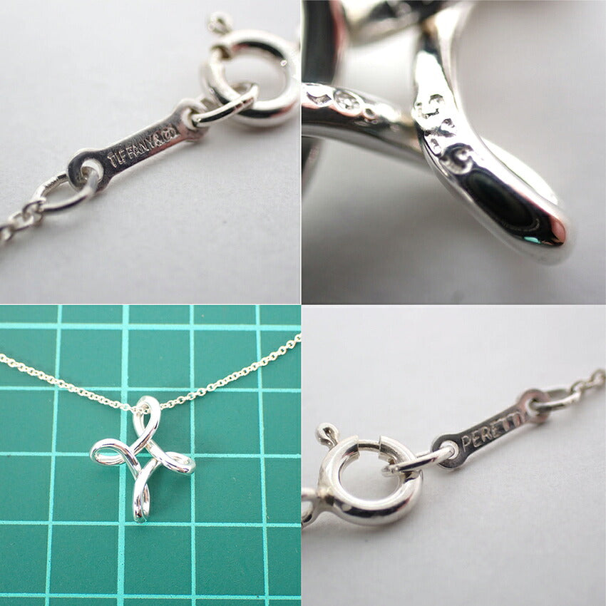 【中古】TIFFANY/ティファニー 925 オープンクロス インフィニティ ペンダント/j279-11