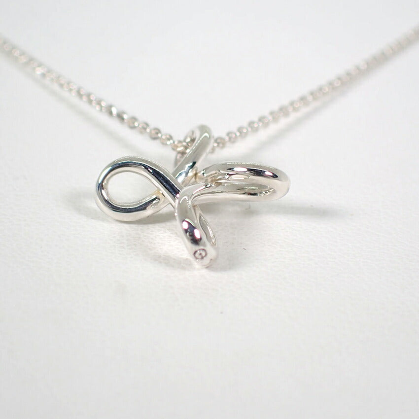 【中古】TIFFANY/ティファニー 925 オープンクロス インフィニティ ペンダント/j279-11