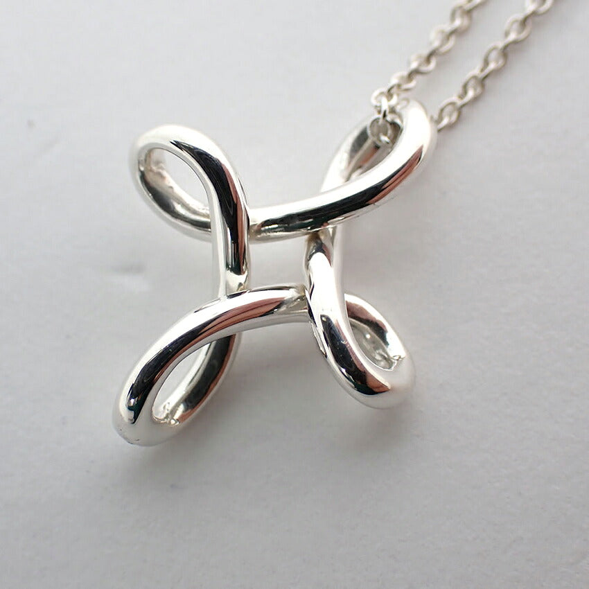 【中古】TIFFANY/ティファニー 925 オープンクロス インフィニティ ペンダント/j279-11