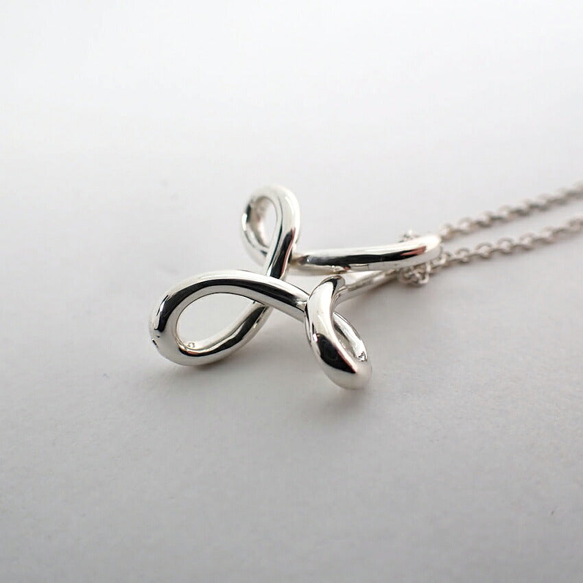 【中古】TIFFANY/ティファニー 925 オープンクロス インフィニティ ペンダント/j279-11