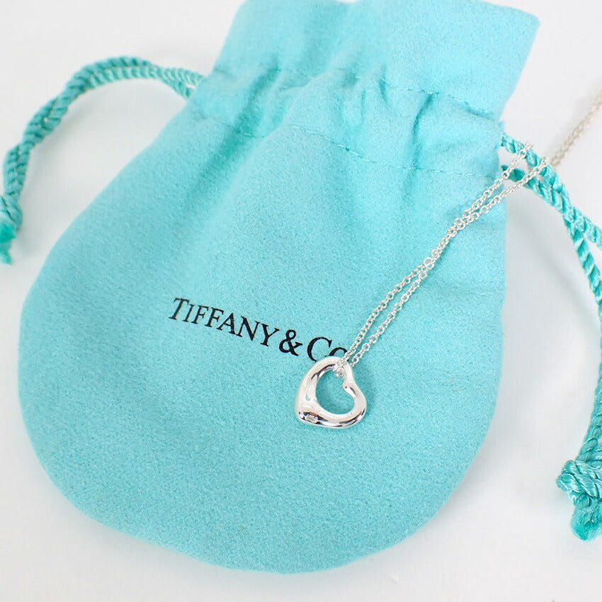 【中古】TIFFANY/ティファニー 925 オープンハート ペンダント/ネックレス/j279-2