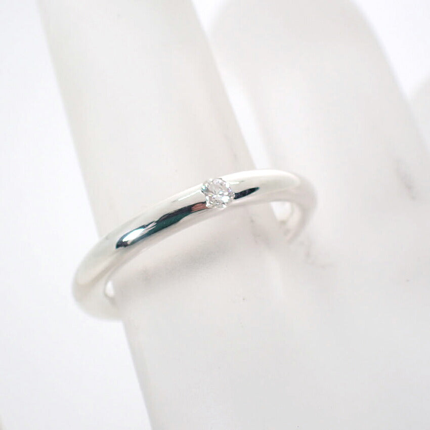 【中古】TIFFANY/ティファニー 925 ダイヤモンド スタッキングバンド リング /9号/j279-3