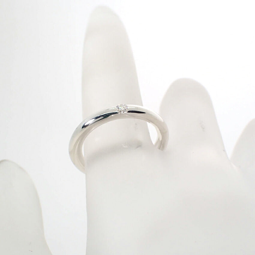 【中古】TIFFANY/ティファニー 925 ダイヤモンド スタッキングバンド リング /9号/j279-3