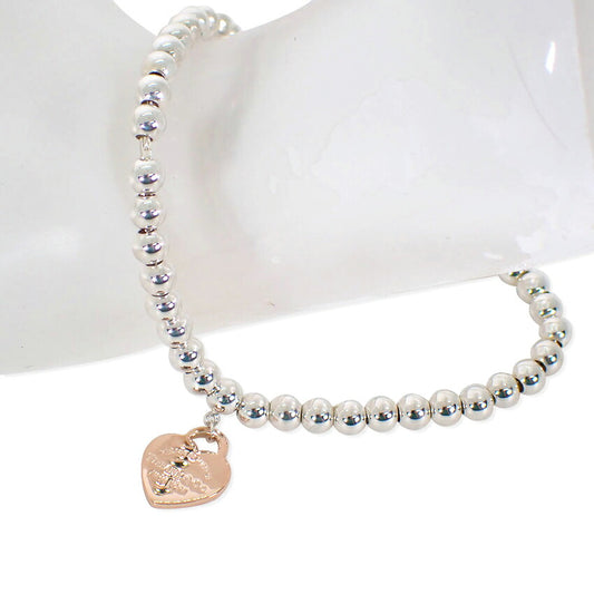 【中古】TIFFANY/ティファニー 925/メタル リターントゥハート ブレスレット/j279-8
