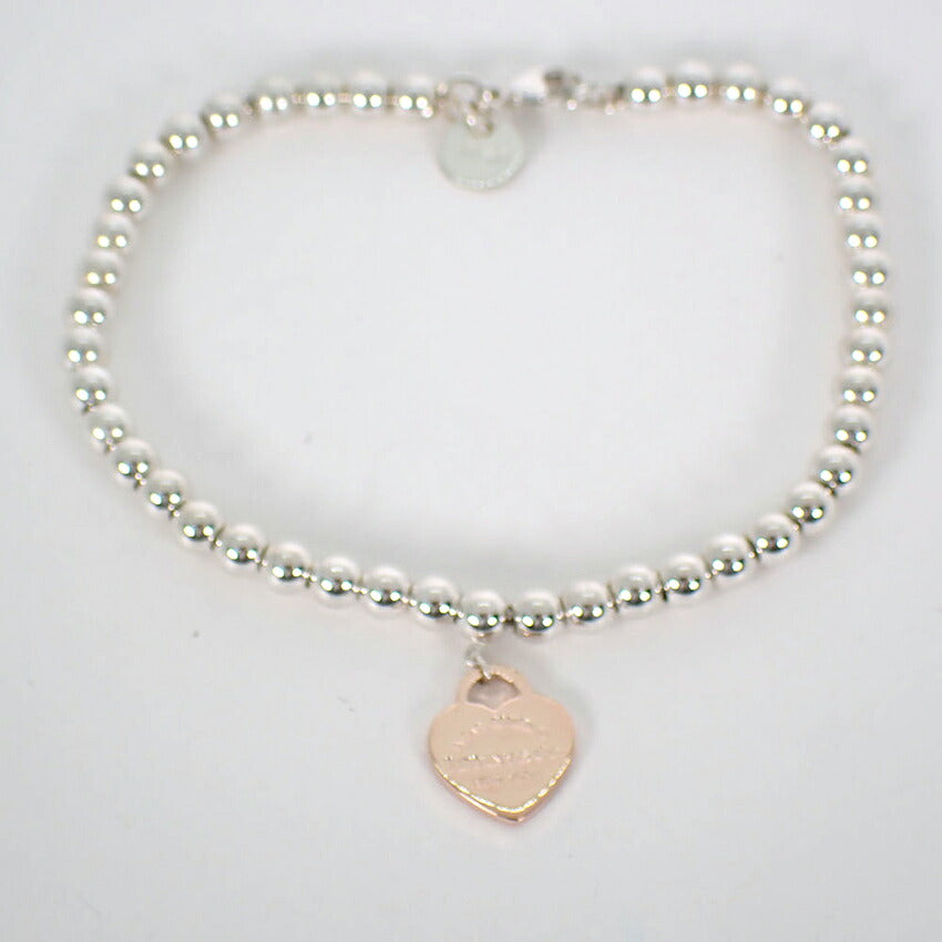 【中古】TIFFANY/ティファニー 925/メタル リターントゥハート ブレスレット/j279-8