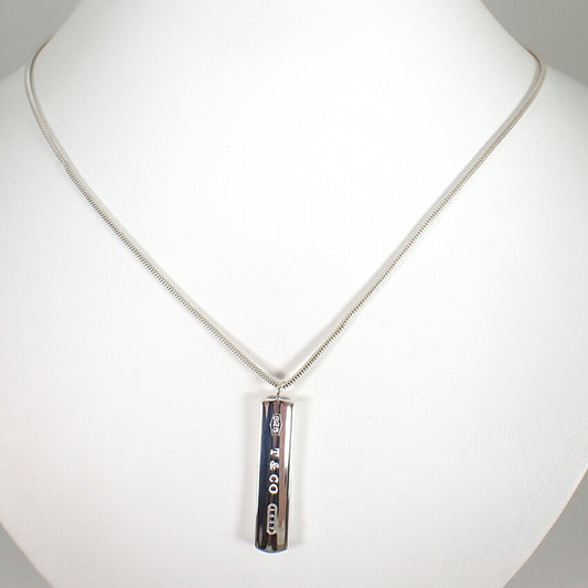 【中古】TIFFANY/ティファニー 925 1837 バー ペンダント/ネックレス/j28-33