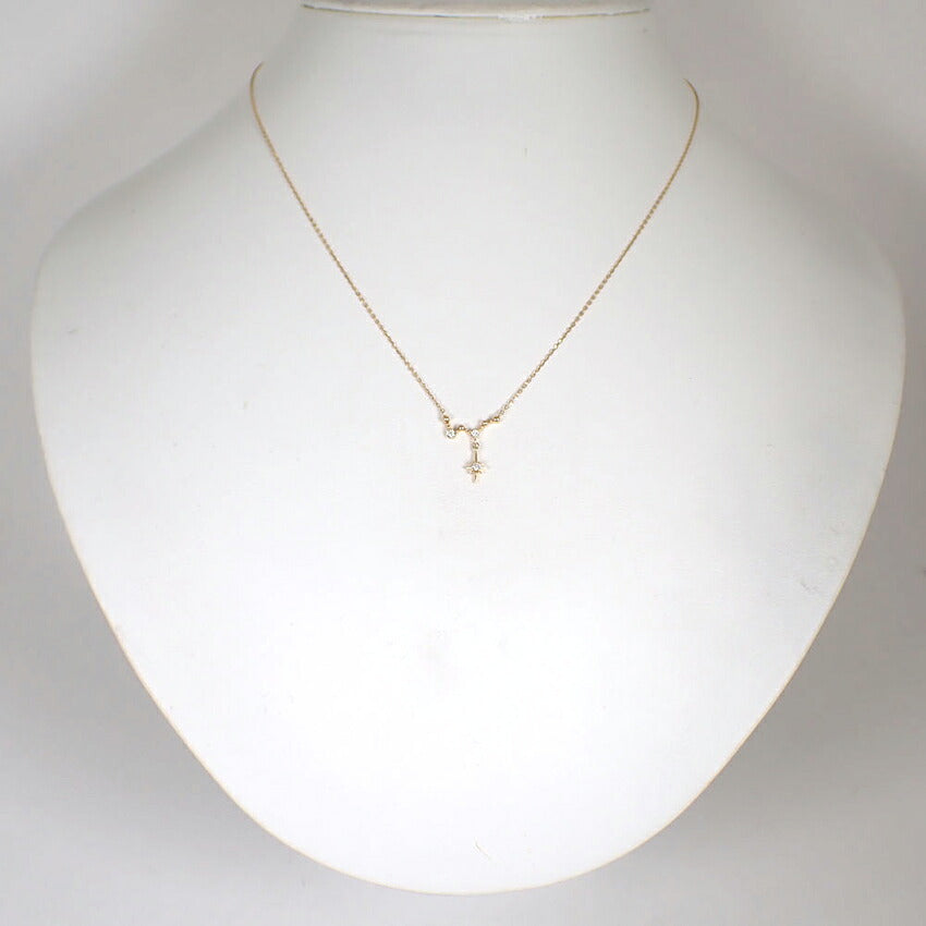 【中古】Star Jewelry/スタージュエリー K18 ダイヤモンド ネックレス/ペンダント/j280-10