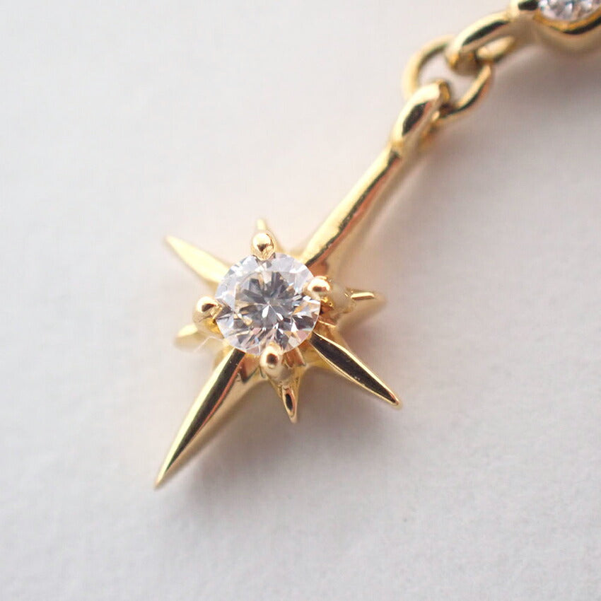 【中古】Star Jewelry/スタージュエリー K18 ダイヤモンド ネックレス/ペンダント/j280-10