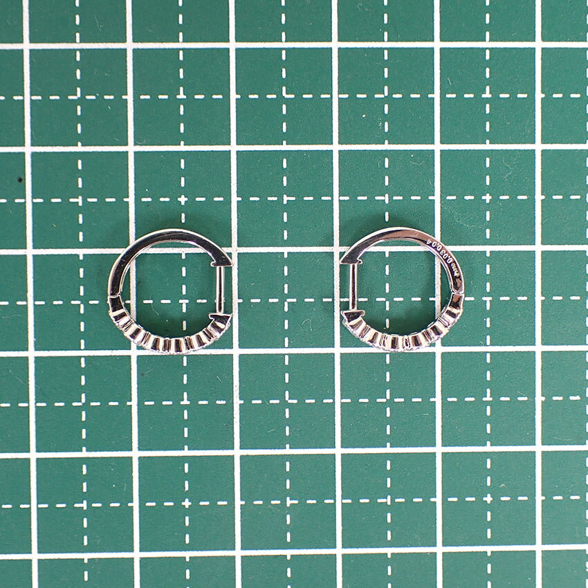 【中古】Pt950 パライバトルマリン ダイヤモンド ピアス/j280-5