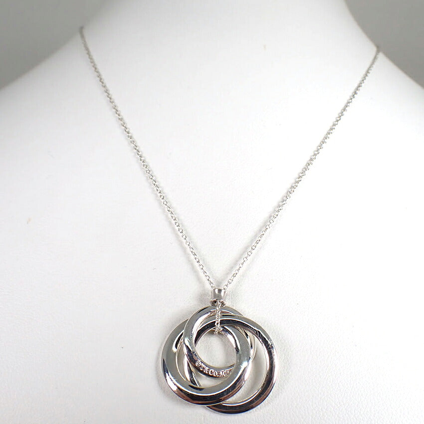 【中古】TIFFANY/ティファニー 925 1837 トリプル インターロッキング ペンダント/ネックレス/j280-6