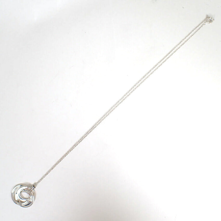 【中古】TIFFANY/ティファニー 925 1837 トリプル インターロッキング ペンダント/ネックレス/j280-6