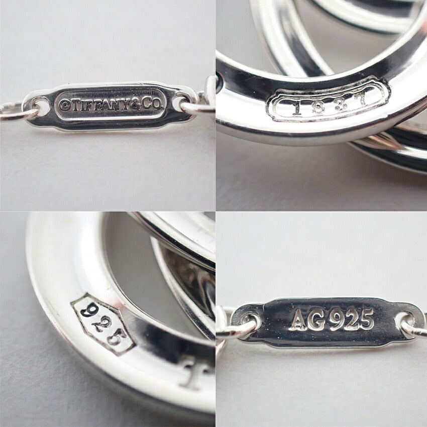 【中古】TIFFANY/ティファニー 925 1837 トリプル インターロッキング ペンダント/ネックレス/j280-6
