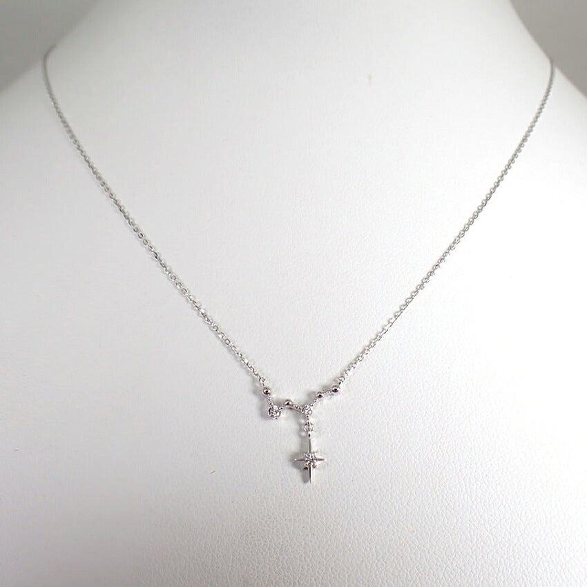 【中古】Star Jewelry/スタージュエリー K18WG ダイヤモンド ネックレス/ペンダント/j280-7