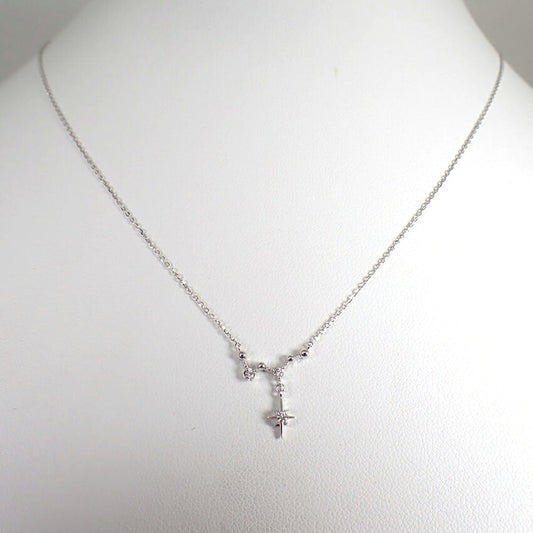 【中古】Star Jewelry/スタージュエリー K18WG ダイヤモンド ネックレス/ペンダント/j280-7