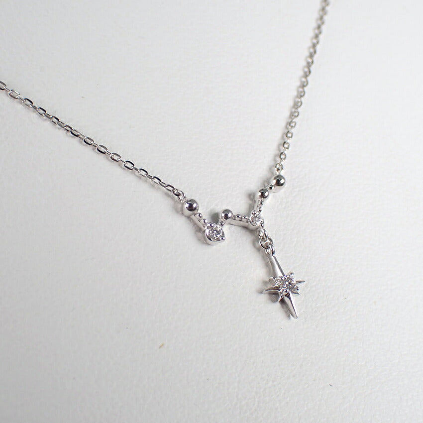 【中古】Star Jewelry/スタージュエリー K18WG ダイヤモンド ネックレス/ペンダント/j280-7