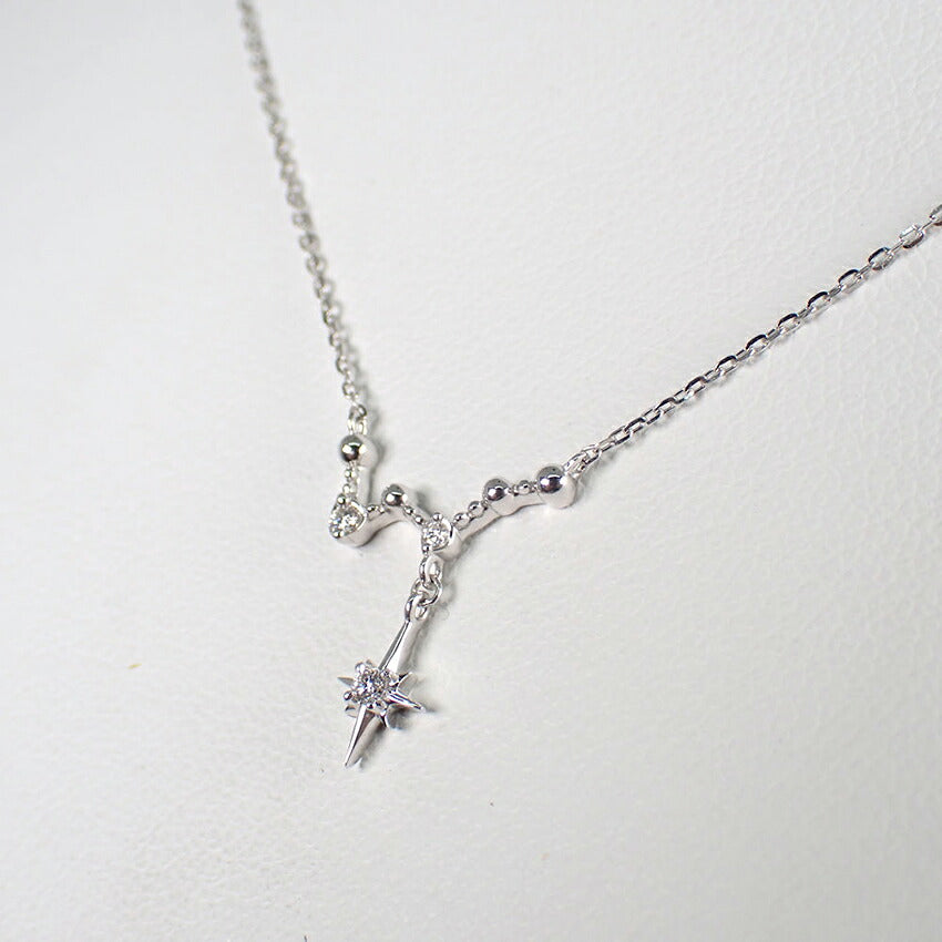 【中古】Star Jewelry/スタージュエリー K18WG ダイヤモンド ネックレス/ペンダント/j280-7