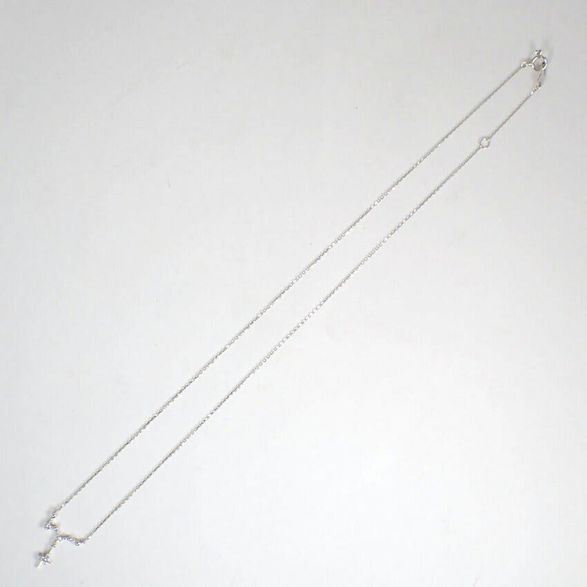 【中古】Star Jewelry/スタージュエリー K18WG ダイヤモンド ネックレス/ペンダント/j280-7