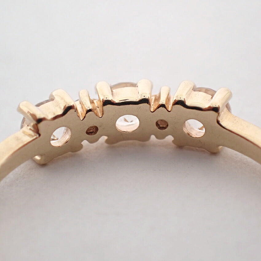 【中古】agete/アガット K10YG トパーズ ダイヤ/0.02ct リング /3号/j281-1