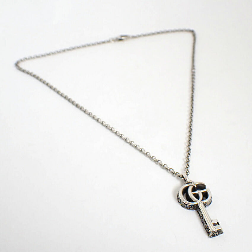 【中古】GUCCI/グッチ 925 ダブルGキー アラベスク ペンダント/ネックレス/j281-2