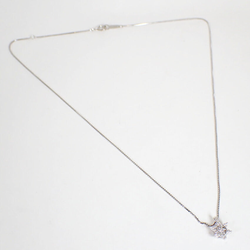 【中古】TASAKI/タサキ K14WG ダイヤ/0.09ct ペンダント/ネックレス/j281-3