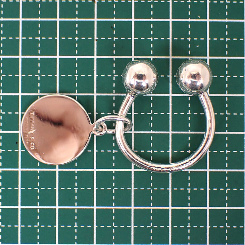 【中古】TIFFANY/ティファニー 925 ラウンドタグ付き キーリング/j281-6